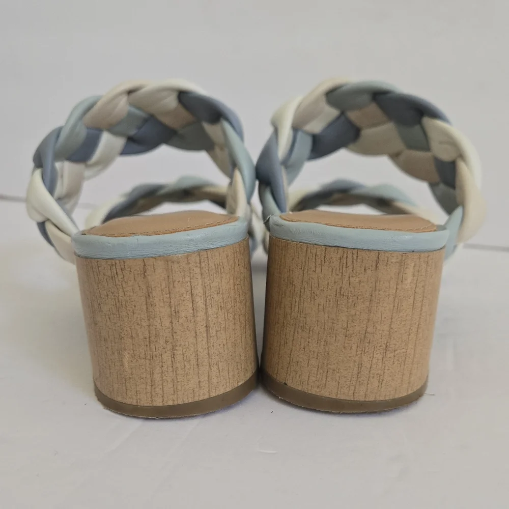 DV Dolce Vita Polly Faux Leather Slide Heeled Sandals Size 6.5